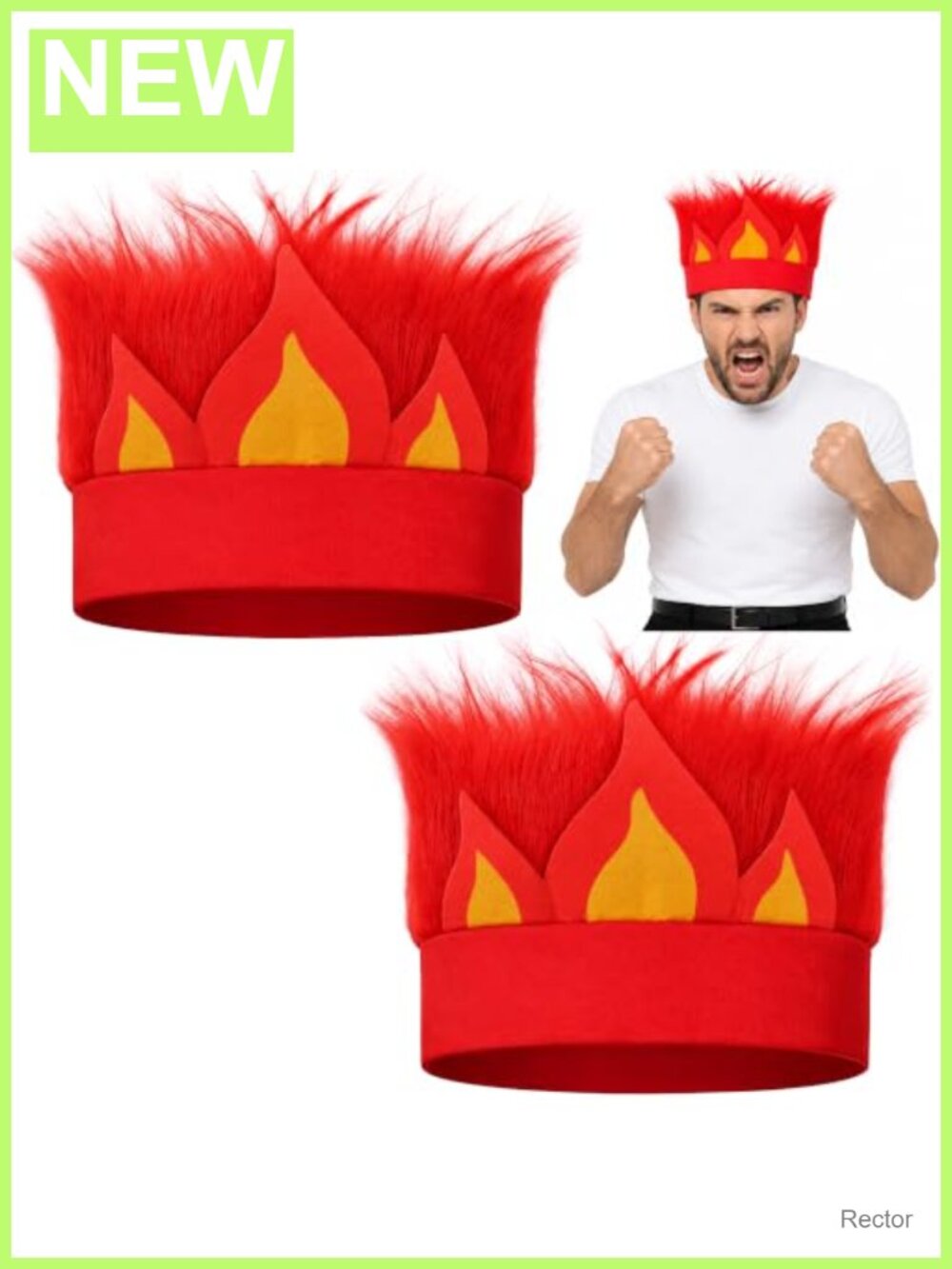 2 Pcs Halloween Flame Headband Red Fire Hair Costume Accessory